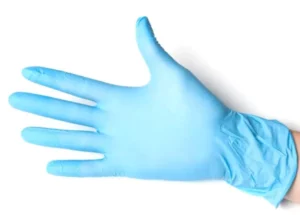перчатки голубые нитриловые